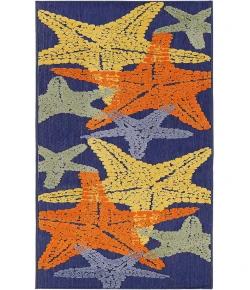 Nourison Home Aloha ALH28 Blue Multicolor 2 ft. 3 in. X 8 ft. Area Rug