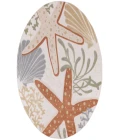 Nourison Aloha Ivory Multicolor ALH24 7 ft. 10 in. Round Rug