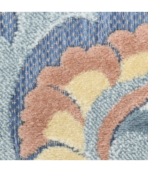 Nourison Aloha Blue Rose ALH17 7 ft. 10 in. X 10 ft. 6 in. Rect. Rug