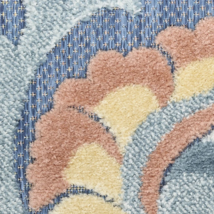 Nourison Aloha Blue Rose ALH17 7 ft. 10 in. X 10 ft. 6 in. Rect. Rug