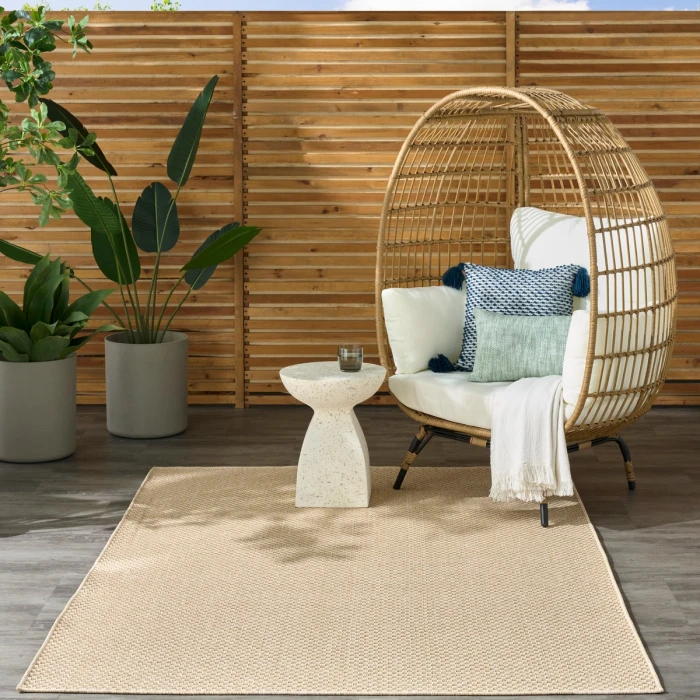 Nourison Tulum Cream TLM03 4 ft. X 6 ft. Rect. Rug