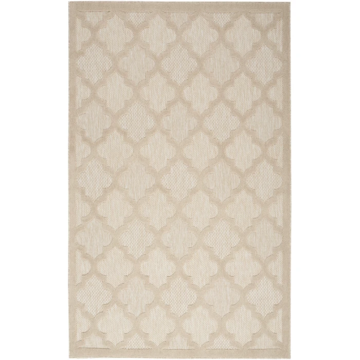 Nourison Easy Care Cream NES01 4 ft. X 6 ft. Rectangle Rug