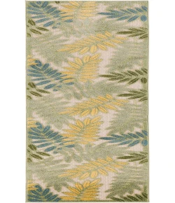 Nourison Home Aloha ALH18 Green Multicolor 2 ft. 3 in. X 8 ft. Area Rug