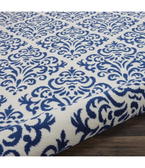 Nourison Grafix Round Area Rug GRF06-White/Blue