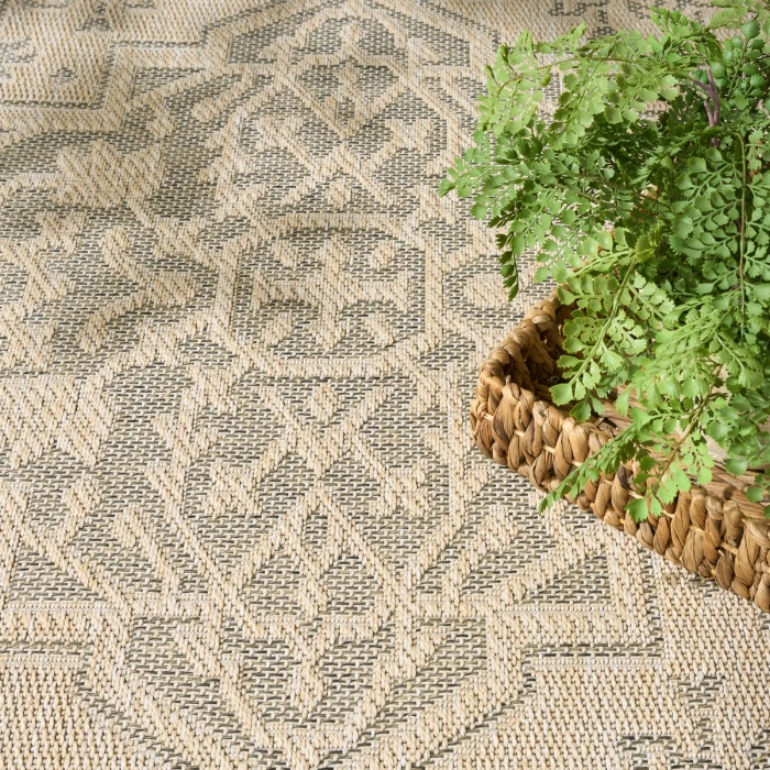 Nourison Tulum Taupe Olive TLM05 4 ft. X 6 ft. Rect. Rug