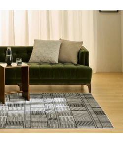 Nourison Home Nordic NRC04 Black Grey 5 ft. X 7 ft. Area Rug