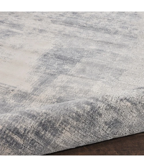 Nourison Rustic Textures Area Rug RUS02 Blue/Ivory 5'3" Round