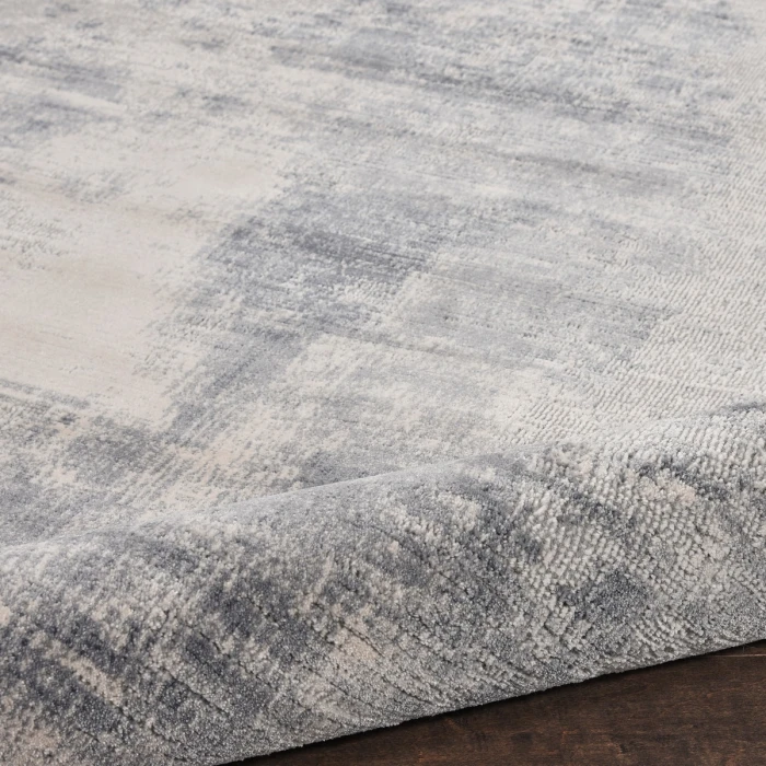 Nourison Rustic Textures Area Rug RUS02 Blue/Ivory 5'3" Round