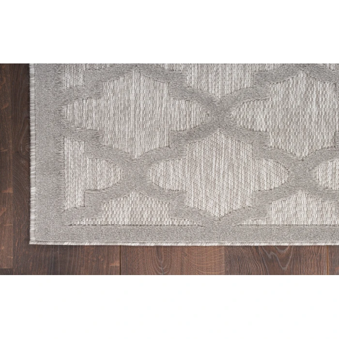 Nourison Easy Care Silver Grey NES01 2 ft. X 6 ft. Rectangle Rug
