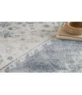 Nourison Astra Machine Washable Blue Ivory ASW11 5 ft. 3 in. Round Rug