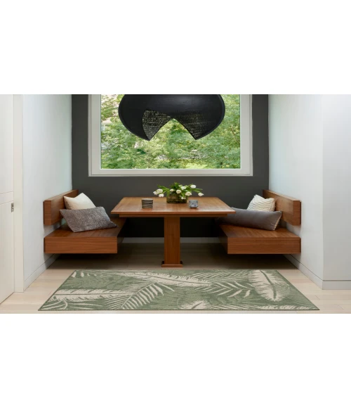 Nourison Garden Oasis Green Ivory GOA02 3 ft. X 5 ft. Rectangle Rug