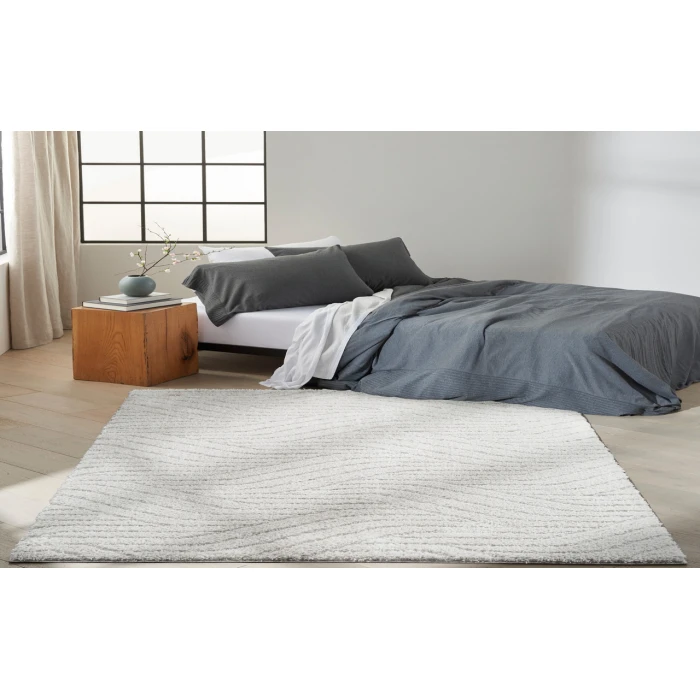 Calvin Klein Surfaces Silver Grey SFC01 3 ft. 11 in. X 5 ft. 11 in. Rectangle Rug