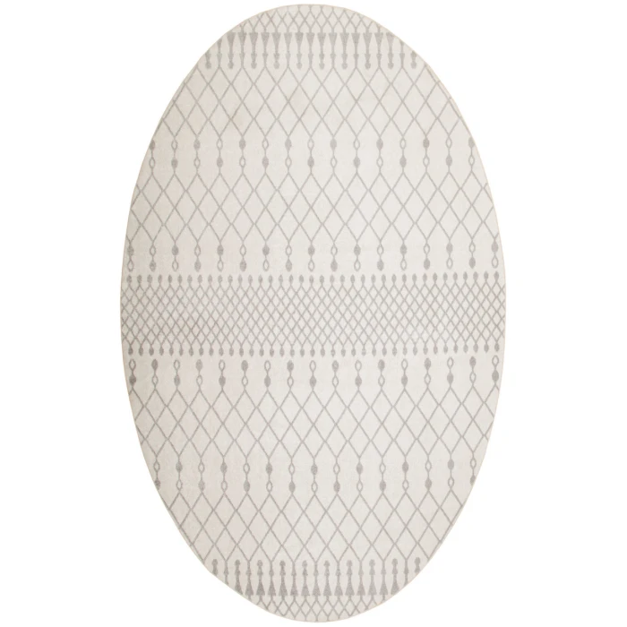 Nourison Astra Machine Washable Ivory ASW10 5 ft. 3 in. Round Rug