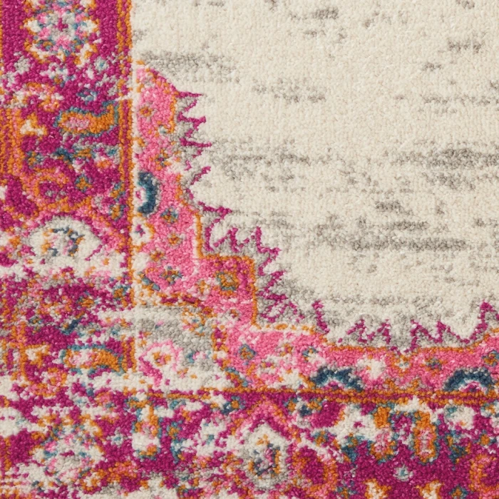 Nourison Passion Area Rug PSN03-Ivory/Fuchsia