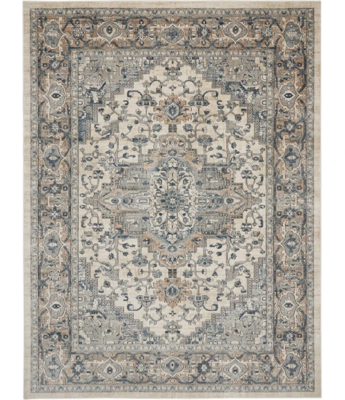 Nourison Quarry Ivory Grey QUA05 7 ft. X 10 ft. Rect. Rug