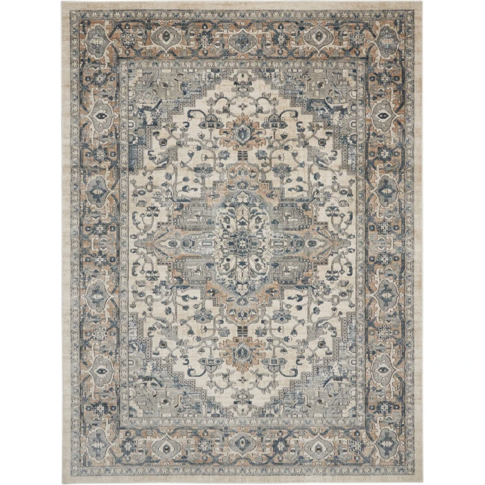 Nourison Quarry Ivory Grey QUA05 7 ft. X 10 ft. Rect. Rug