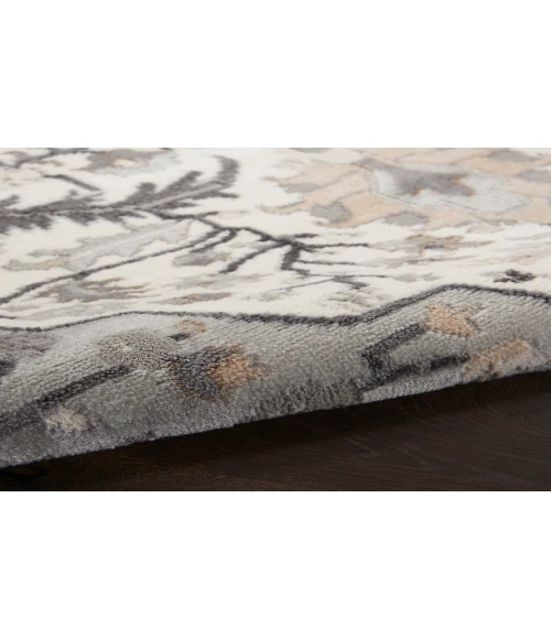 Nourison Elation Ivory Grey ETN09 2 ft. X 6 ft. Rectangle Rug