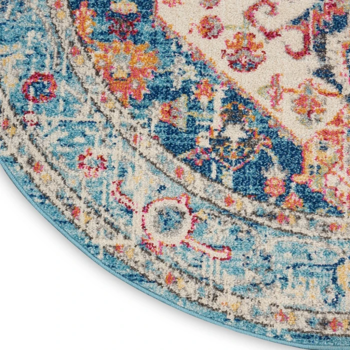 Nourison Passion Area Rug PSN23-Ivory/Light Blue