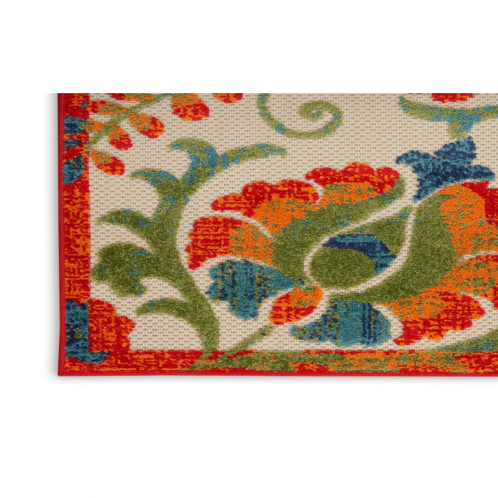 Nourison Aloha Red Multicolor ALH17 3 ft. 6 in. X 5 ft. 6 in. Rectangle Rug