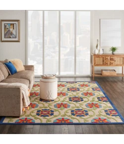 Nourison Home Aloha ALH19 Blue Multicolor 7 ft. X 10 ft. Area Rug