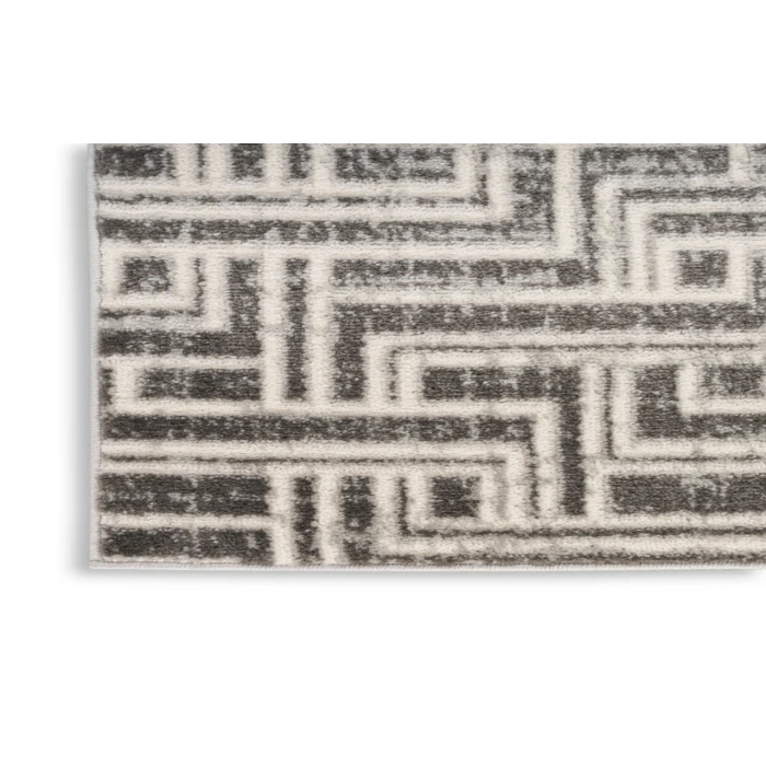 Nourison Serenity Home Grey Ivory SRH04 5 ft. 3 in. X 7 ft. 3 in. Rectangle Rug