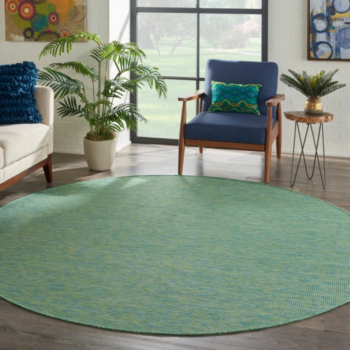 Nourison Positano Round Area Rug POS01-Blue/Green