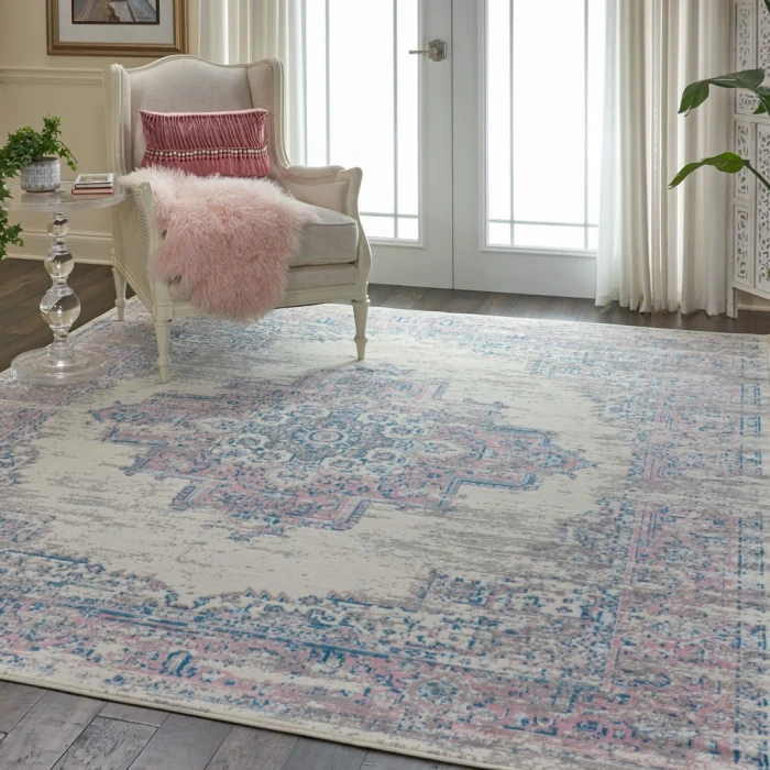 Nourison Grafix Area Rug GRF14-Ivory/Pink