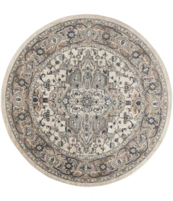 Nourison Home Quarry QUA05 Ivory Grey 10 ft. Round Area Rug