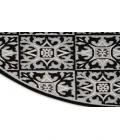 Nourison Aloha Black White ALH34 7’10” Round Rug