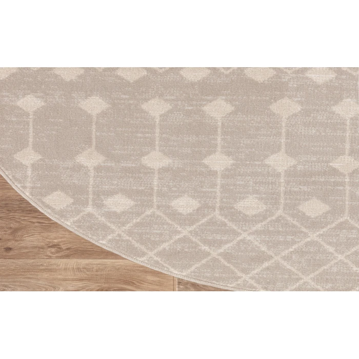 Nourison Grafix Beige GRF37 5 ft. 3 in. Round Rug