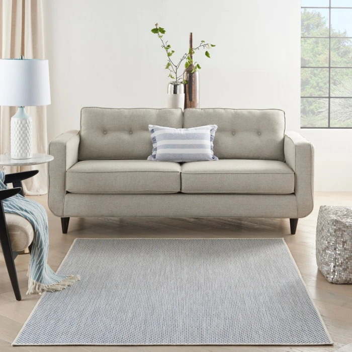Nourison Courtyard Area Rug COU01-Ivory Blue