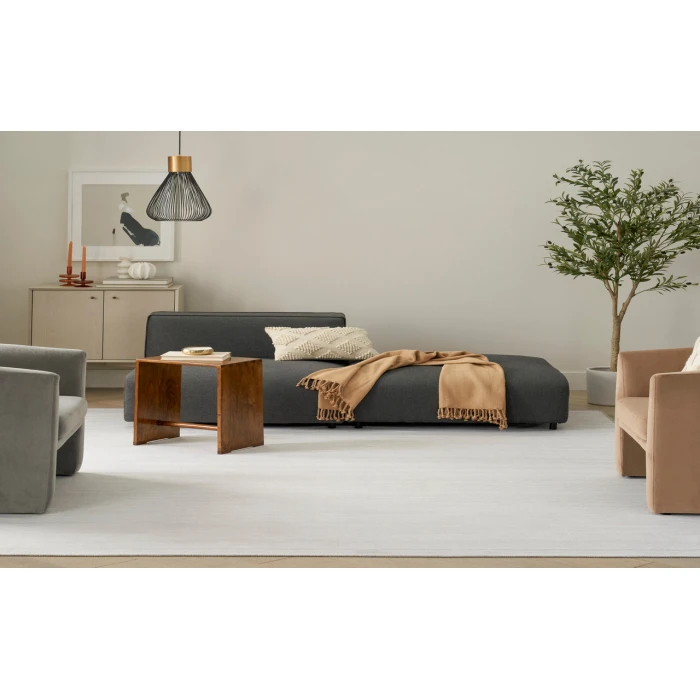 Nourison Washable Essentials Ivory Grey WAE01 9 ft. 2 in. X 12 ft. Rectangle Rug