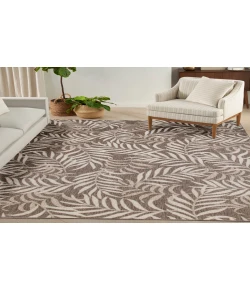 Nourison Home Garden Oasis GOA01 Mocha 9 ft. X 12 ft. Area Rug