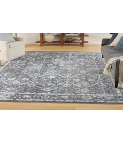 Nourison Home Astra Machine Washable ASW16 Dark Blue 7 ft. 10 in. X 10 ft. Area Rug