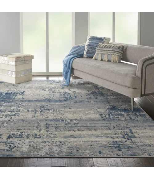 Nourison Rustic Textures Area Rug RUS10-Ivory/Blue