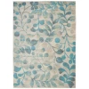 Nourison Home Tranquil TRA03 Ivory/Turquoise 4 ft. X 6 ft. Area Rug