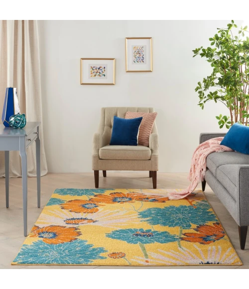 Nourison Allur Area Rug ALR06-Yellow Multicolor