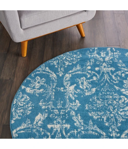 Nourison Jubilant Round Area Rug JUB09-Blue