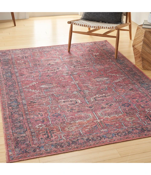 Nicole Curtis Machine Washable Series 1 Area Rug SR102 Brick