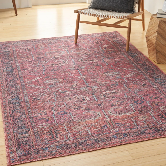 Nicole Curtis Machine Washable Series 1 Area Rug SR102 Brick