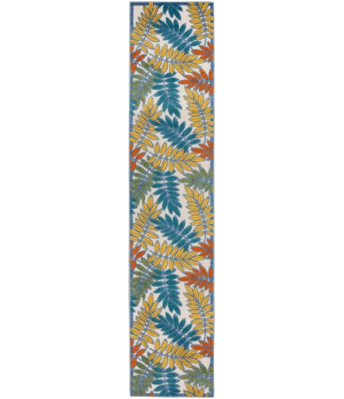 Nourison Aloha Area Rug ALH18 Ivory/Multi 2'3" x 10'