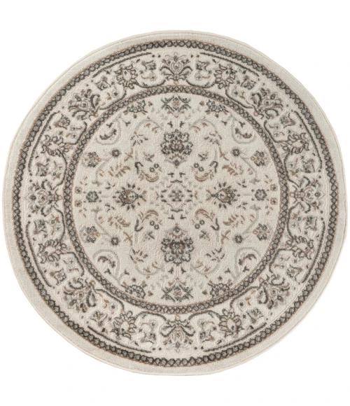 Nourison Serenity Home Ivory Mocha SRH02 4 ft. X Round Rug