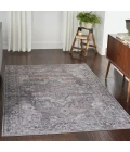 Nicole Curtis Machine Washable Series 1 Area Rug SR101 Black 4' x 6'