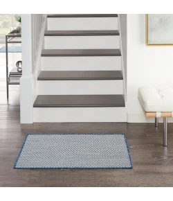 Nourison Home Courtyard COU01 Ivory Blue 2 ft. X 3 ft. Area Rug