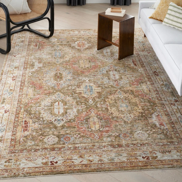Nourison Sahar Green SHR01 8 ft. X 10 ft. Rect. Rug