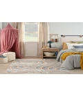 Nourison Astra Machine Washable Ivory Multicolor ASW08 6 ft. X 9 ft. Rectangle Rug