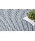 Nourison Courtyard Ivory Blue COU01 4 ft. Square Rug