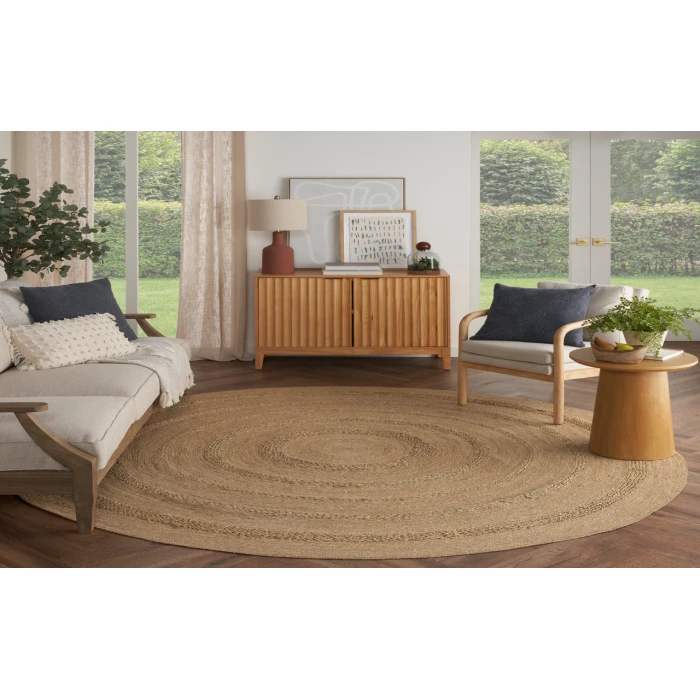 Nourison Natural Seagrass Natural NSG01 6 ft. Round Rug
