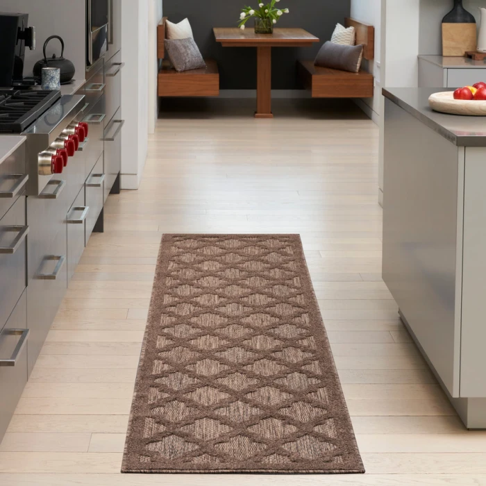 Nourison Home Easy Care Brown NES01 2 ft. X 6 ft. Rectangle Rug