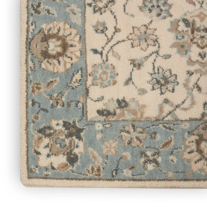 Nourison Living Treasures Runner Area Rug LI16-Ivory/Aqua